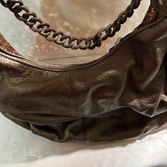 Alexis Hudson bronze sequin shoulder/crossbody bag - Picture 7 of 10